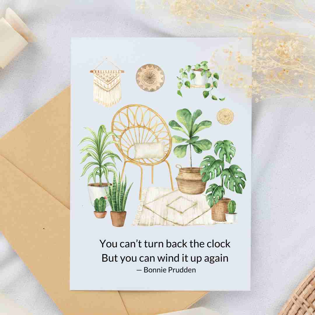 You Can't Turn Black the Clock - Blank Greeting Card - Urban Sprouts