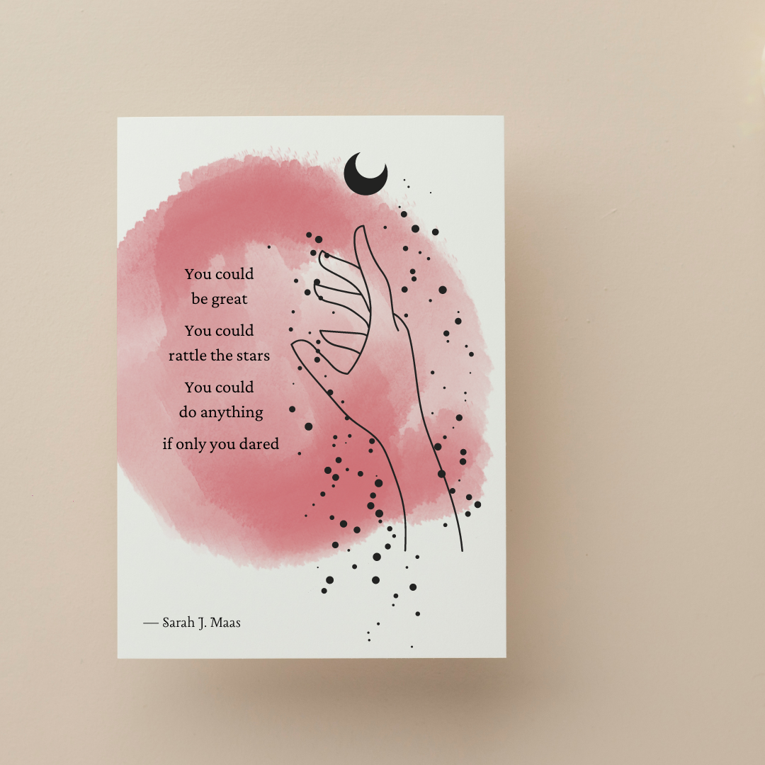 You Could Rattle the Stars if You Dare - Blank Greeting Card - Urban Sprouts