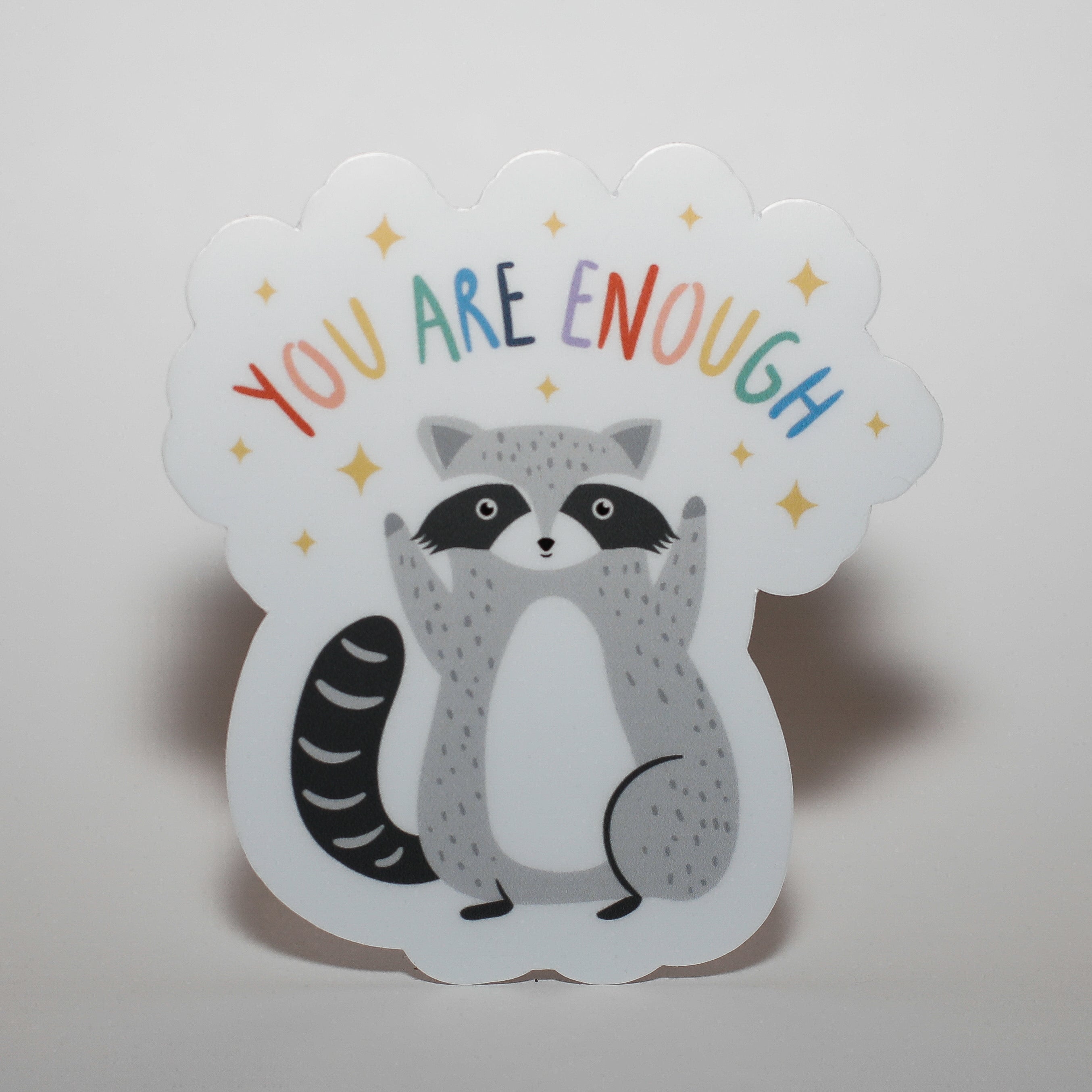 You are Enough Raccoon Sticker