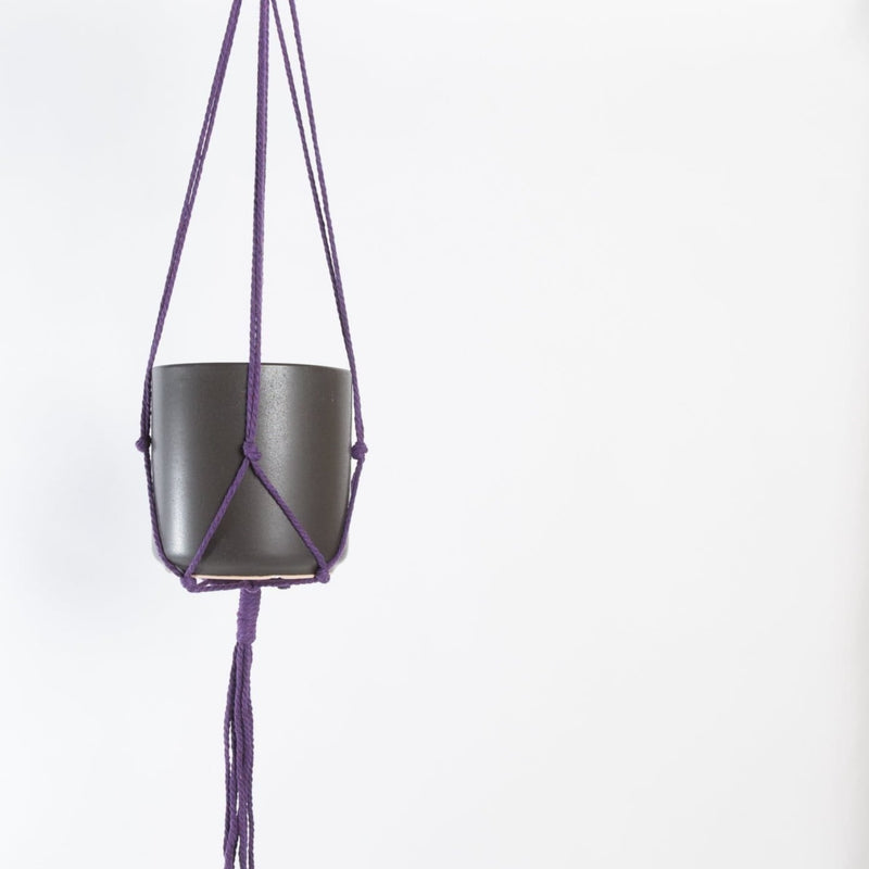 Kytras Keepers Hanger 36" Deep Purple Minimalist Cotton Macrame Plant Hanger