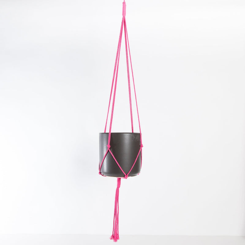 Kytras Keepers Hanger 36" Hot Pink Minimalist Cotton Macrame Plant Hanger