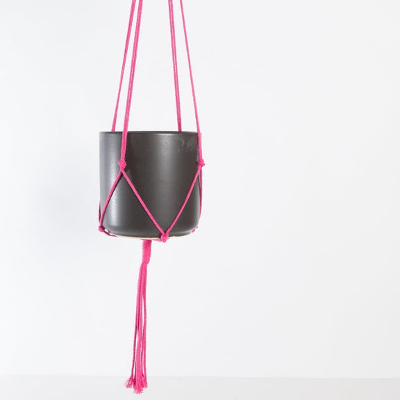 Macrame Plant Hanger - Hot Pink 36" - Urban Sprouts