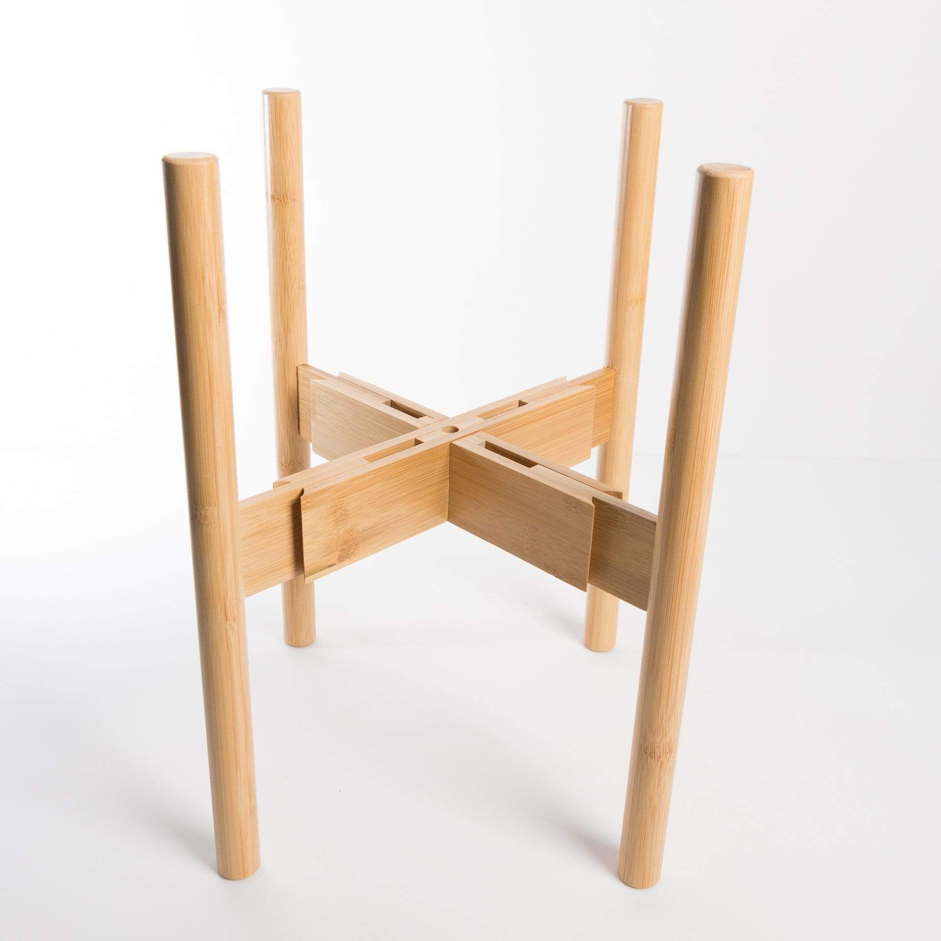 decluttered Stand Medium / Oak Adjustable Plant Stand