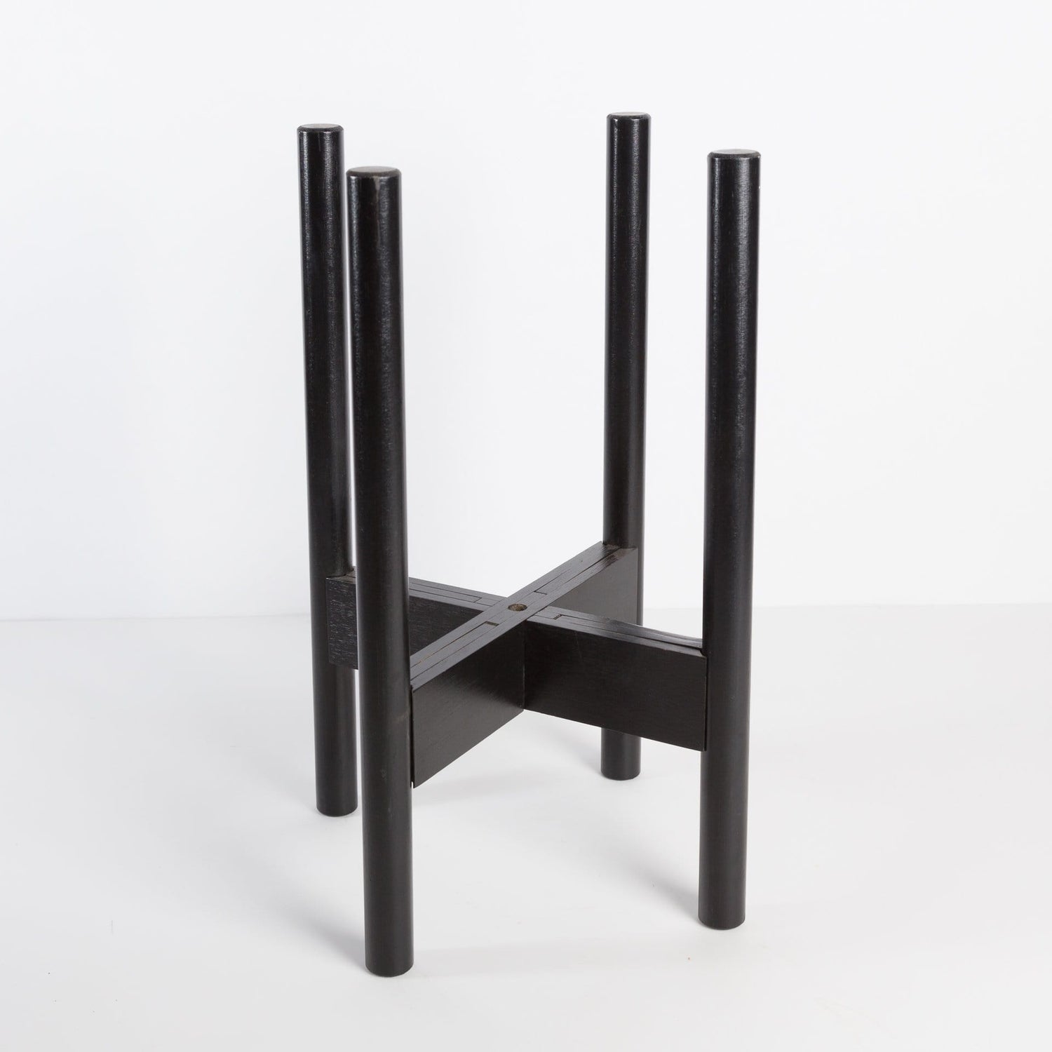 decluttered Stand Tall / Black Bamboo Adjustable Plant Stand