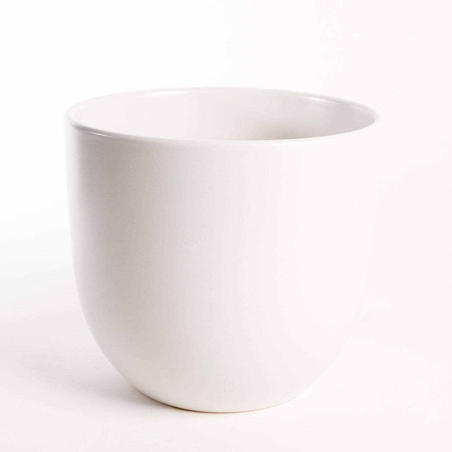 Urban Sprouts Pot 7" / white Curve Ceramic Pot