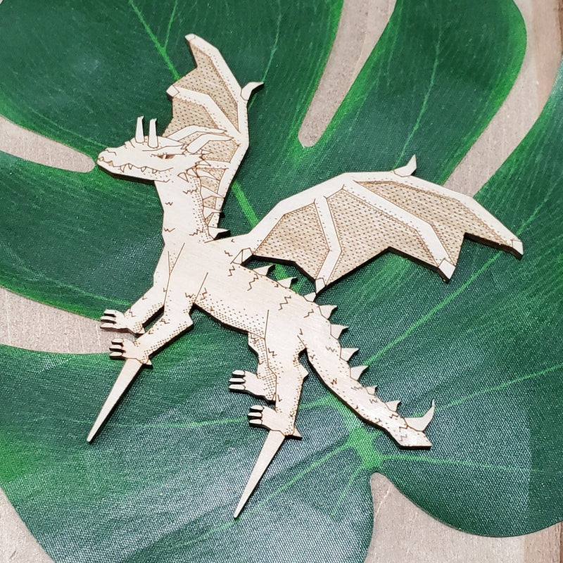 Urban Sprouts Production Prop Dragon Mini Wood Sign - Terrarium