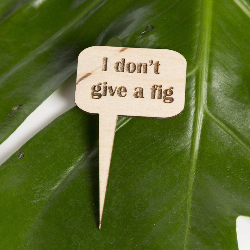 Urban Sprouts Production Prop I don't give a fig Mini Wood Sign