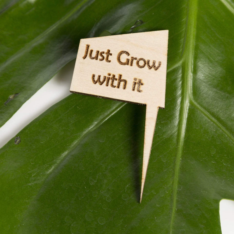 Urban Sprouts Production Prop Just grow with it Mini Wood Sign