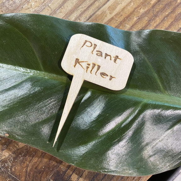 Urban Sprouts Production Prop Plant Killer Mini Wood Sign